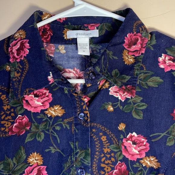 Rare Vintage DRESSBARN floral Women's Shirt Size M - Picture 2 of 4